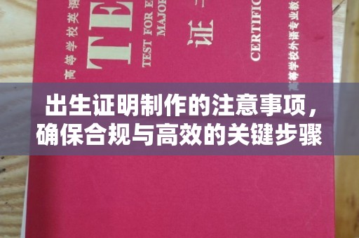 肥东出生证明制作的注意事项，确保合规与高效的关键步骤